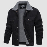 Vibe – herrenjacke aus cord – Schwarz
