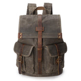 EDINBURGH | Vintage-Rucksack – Armeegrün