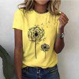 Noelene - Elegantes Damen-T-Shirt mit kurzen Ärmeln – Gelb