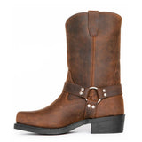 Stilvolle Leder Herren Cowboy Stiefel - Darius – Braun