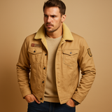Warme Fleecepullover mit Verstärkung für Herren | Daan – Beige