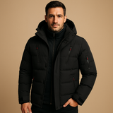 Wasserfeste Winterjacke mit warmem Futter für Herren | Joris – Schwarz