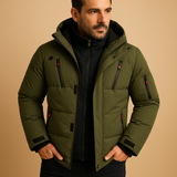 Wasserfeste Winterjacke mit warmem Futter für Herren | Joris – Grün