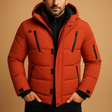 Wasserfeste Winterjacke mit warmem Futter für Herren | Joris – Orange