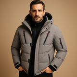 Wasserfeste Winterjacke mit warmem Futter für Herren | Joris – Grau