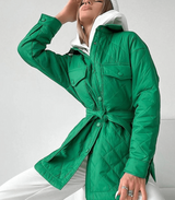 Lose steppjacke in ubergröße - carline – Grün