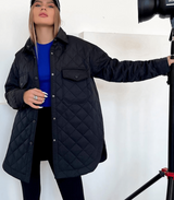 Lose steppjacke in ubergröße - carline – Schwarz