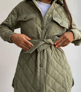 Lose steppjacke in ubergröße - carline – Armee grün