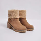 Saga - warm gefütterte bequeme damenstiefel – Braun