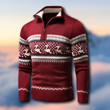 Gestrickter Weihnachtspullover | Winterausführung – Rot