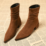 Abigail | Blockabsatz Gepolstert Stiefel – Braun
