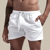 Premium Herren Schwimmshorts schnelltrocknend und basic – Weiß