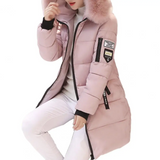 Bequeme Winddichte Damen Winterjacke - Elinora – Rosa