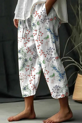 Airish - Casual Unique Printed Button Pocket Pants – Weiß