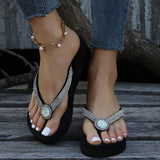 Bequeme Damen Flip‑Flops – Vegane Leder-Sandale mit Fußbett & Anti‑Rutsch – Weiß