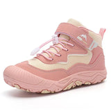 OutMax - Kinder Barfußschuhe mit Profilsohle & Klettverschluss – Rosa