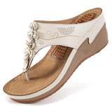 Angelina | Konturiertes Fußbett Fußgewölbestütze Sandalen – Weiß