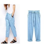 Ulkka | Damen Sommer Bequem Hosen | Leicht – Himmelblau