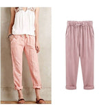Ulkka | Damen Sommer Bequem Hosen | Leicht – Rosa