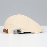 Wolfram | Herren Schiebermütze Klassische Flache Kappe – Beige