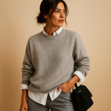 Damenpullover mit regulärer Form | Lange Ärmel – Grau