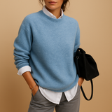 Damenpullover mit regulärer Form | Lange Ärmel – Blau