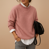 Damenpullover mit regulärer Form | Lange Ärmel – Rosa