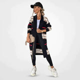 Aus Holz - für damen-cardigan – Schwarz