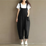 Elladine | Lässiger & Bequemer Träger-Overall – Schwarz