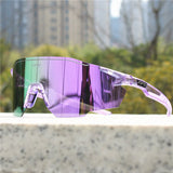 FlashLens – Sonnenbrille Mit Einem Schild Und Spiegelglas – Transparenter Amethyst