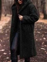 Enid - langer wintermantel – Schwarz