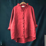 Coraly™ – Zeitlose und Bequeme Bluse – Rot