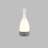 LED Tischlampe in Flaschenform – Wiederaufladbare Designleuchte – Silber