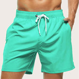Leo Shorts mit Kordelzug – Türkis