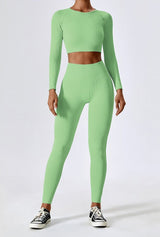 Zahara | Nahtloses Zweiteiliges Sport-Set – Grün