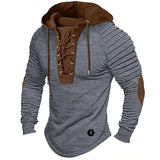Pullover Herren Mit Kapuze | Schnürung Streetwear Stil – Grau