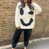 Vivi - Strickpullover aus Baumwolle in Übergröße – Aprikose