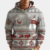 Darion - lässiger kapuzenpullover für weihnachtsmänner – Grau