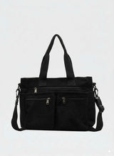 OLIVA Tote | Vielseitige und Stilvolle Tasche aus Hochwertigem Cord – Black