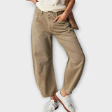 Anett | Locker sitzende Komfort-Jeans – Beige