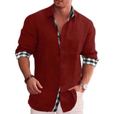 Herren Kurzarmshirt | gerader Aufbau mit klarer Form – Rot