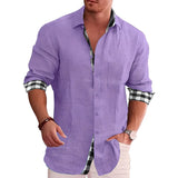 Herren Kurzarmshirt | gerader Aufbau mit klarer Form – Lila